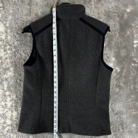 Patagonia Size M Outdoor Fleece Full Zip Sweater Vest Gray Sleeveless Mock Neck - Picture 3 of 8